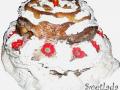 Двухцветный бисквитный торт Князь Олег с 2-мя видами крема - сметанным и шоколадным