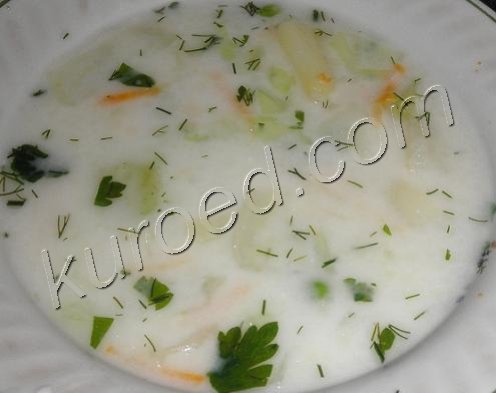 капустный суп с зеленым горошком