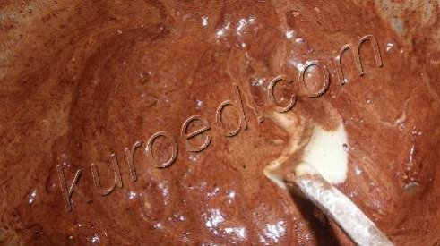 Торт Зебра, приготовление - во 2-ю - какао