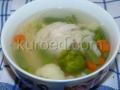 Куриный суп-лапша с замороженными овощами