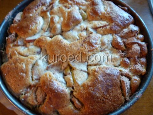 Бисквитный пирог с яблоками и кофе, пошаговое приготовление - пирог готов
