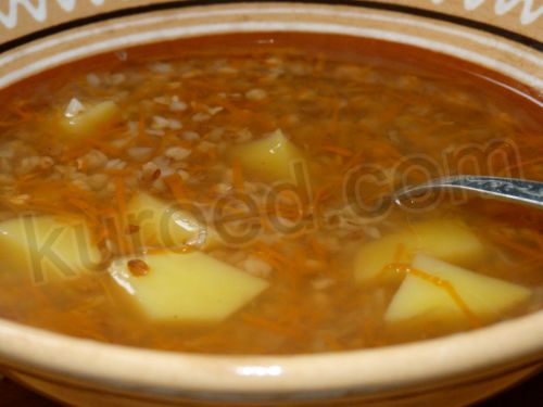 Диетический гречневый суп