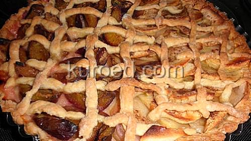 Идеальный яблочно-сливовый песочный пирог