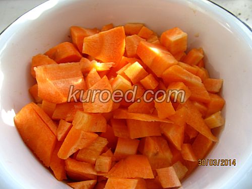 Котлеты из хека, пошаговое приготовление - нарезать морковь