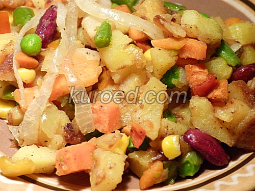 Зимнее овощное рагу с картошкой