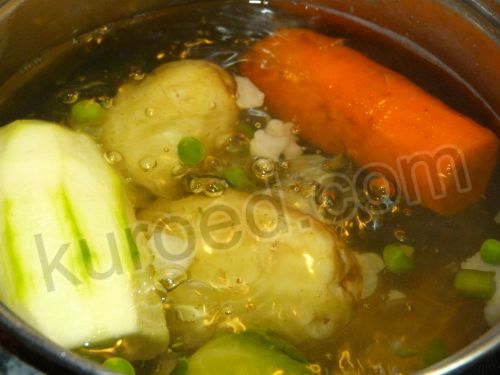 Овощной суп-пюре, пошаговое приготовление - сварить до готовности