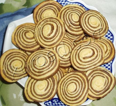 Песочное печенье  Спиральки