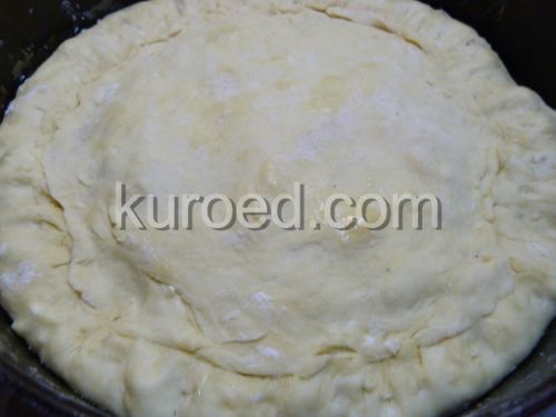 Пирог с рисом и яйцами, пошаговое приготовление - пирог накрыть шапочкой