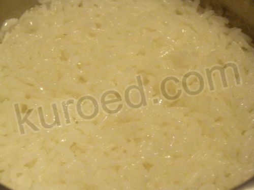 Рисовый пудинг, пошаговое приготовление - сварить рис