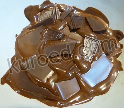Тыквенный брауни, пошаговое - растопить шоколад на водяной бане