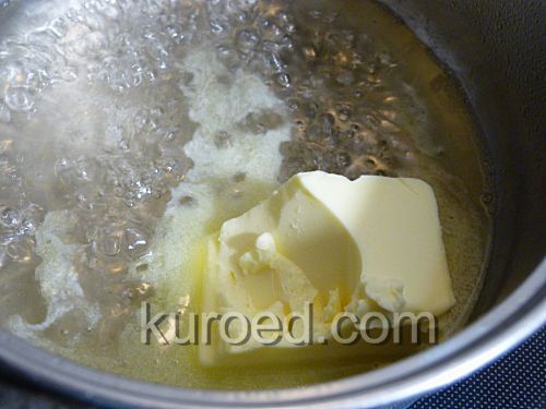 Трюфели, пошаговое приготовление  - сварить сироп, добавить масло