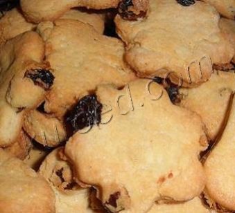 Песочное печенье с изюмом