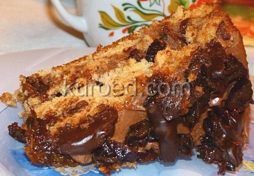 Медовый торт-десерт Чернослив в шоколаде