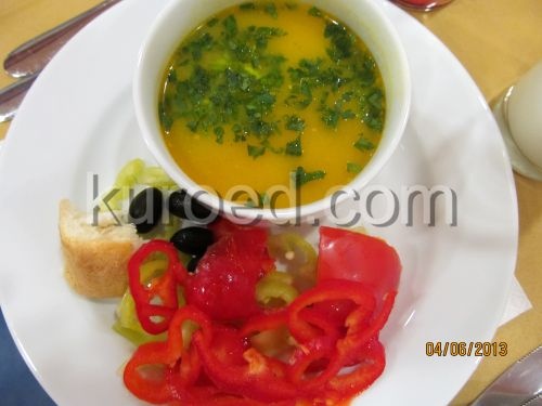 Французский суп с овощами и плавленным сыром