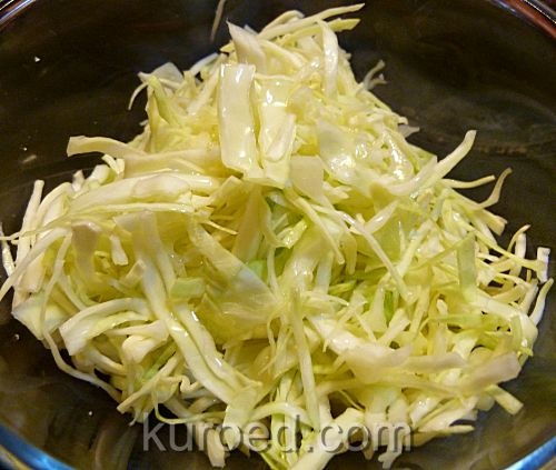 Салат из капусты с растительным маслом