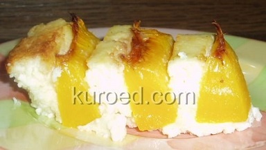 Творожный тортик с персиками